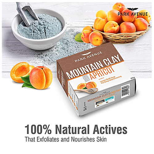 Park avenue Bathing Soap - Mountain Clay & Apricot, 125 g  