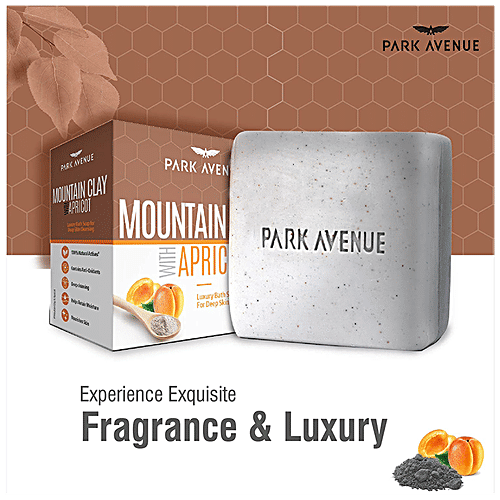 Park avenue Bathing Soap - Mountain Clay & Apricot, 125 g  