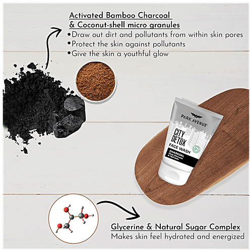 Park avenue City Detox Face Wash - Charcoal, 100 g  