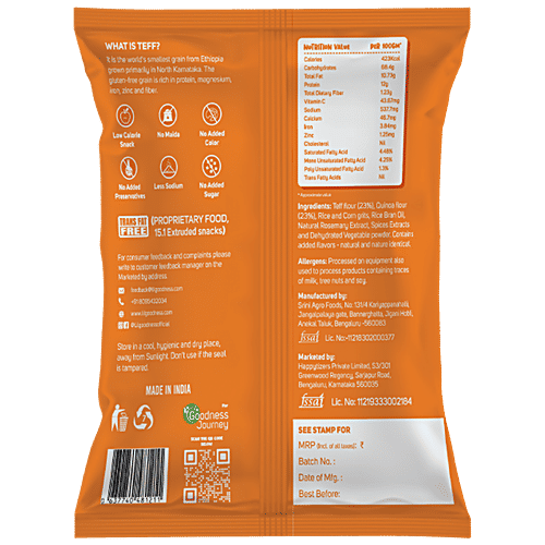 LiL'Goodness Teff Puffs - Peri Peri, 30 g Pouch