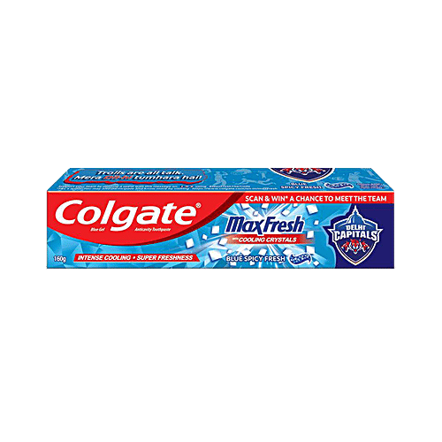 Buy Colgate MaxFresh Blue Spicy Fresh Gel Toothpaste Delhi Capitals