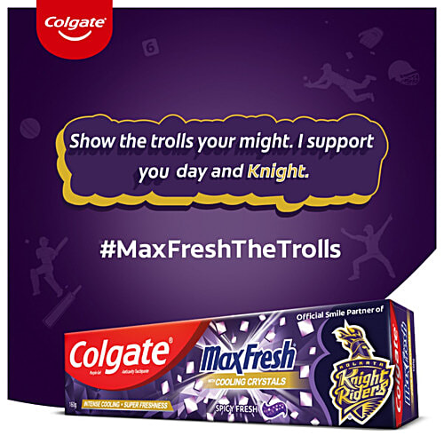Buy Colgate MaxFresh Purple Spicy Fresh Gel Toothpaste Kolkata Knight