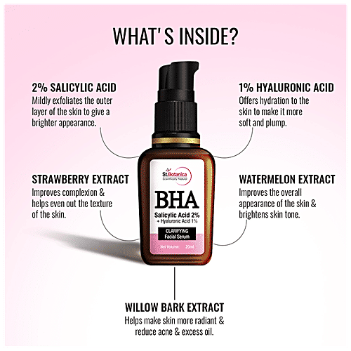 Buy StBotanica BHA Salicylic Acid 2 Face Serum + Hyaluronic Acid 1