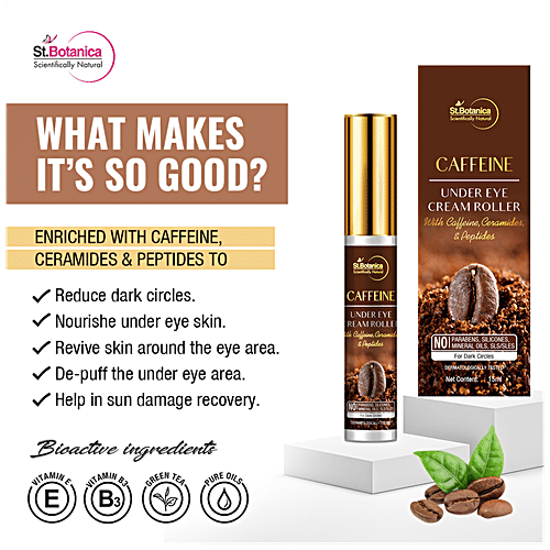 Buy StBotanica Caffeine 1 Under Eye Cream Roller With Ceramides