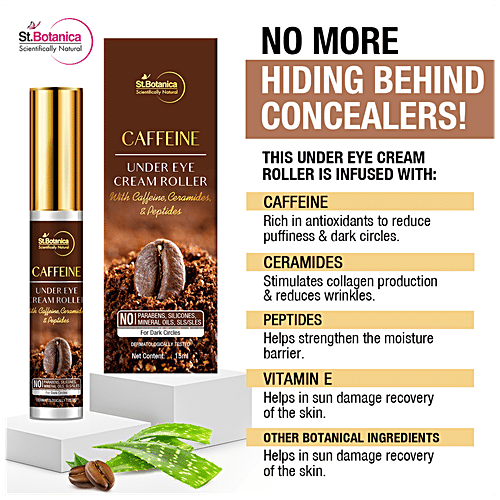 Buy StBotanica Caffeine 1 Under Eye Cream Roller With Ceramides