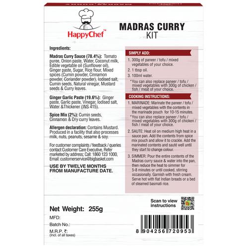 HappyChef Madras Curry Meal Kit, 255 g  