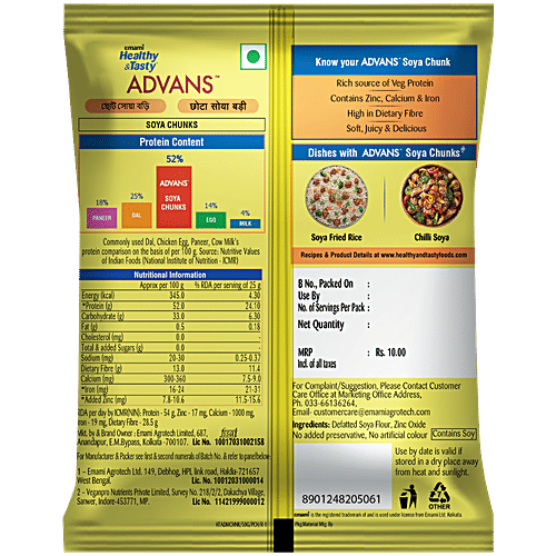Emami Healthy & Tasty Advans Mini Soya Chunks, 35 g (Get 7 g Extra) 