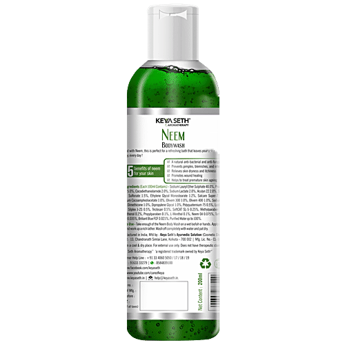 Buy Keya Seth Aromatherapy Neem Body Wash Gel pH Balanced, Prevents