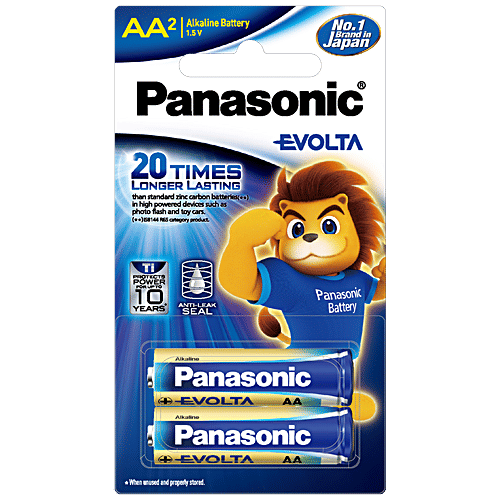 Panasonic Alkaline Battery - Evolta, AA, 1.5 V, Blister Pack, 2 pcs  
