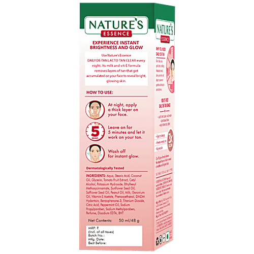 Natures Essence Daily De-Tan Lacto Tan Clear, 50 g  