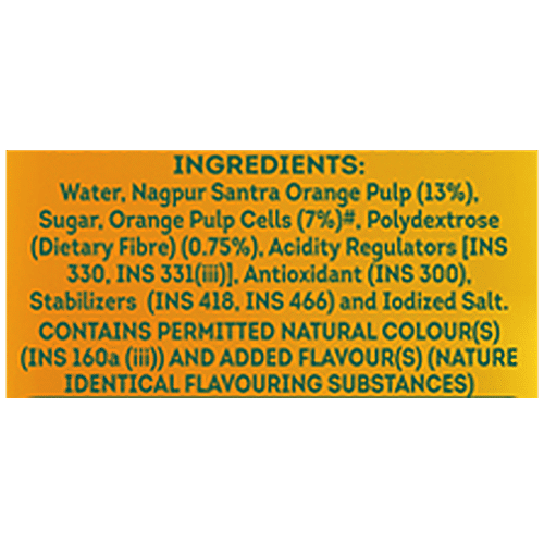 B Natural Nagpur Orange - With Pulp Juice, 750 ml  