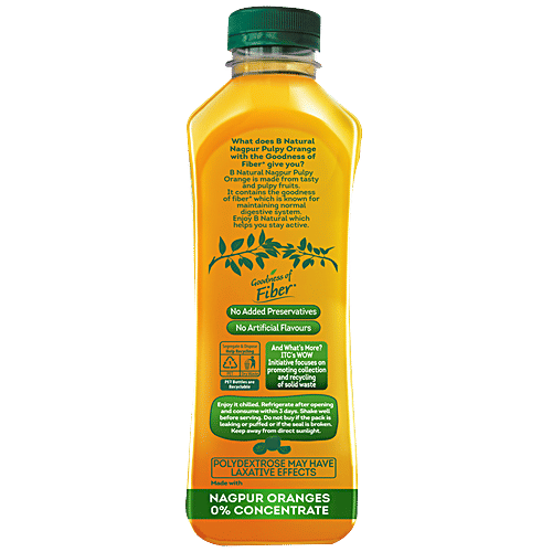 B Natural Nagpur Orange Juice - Goodness Of fiber, 300 ml