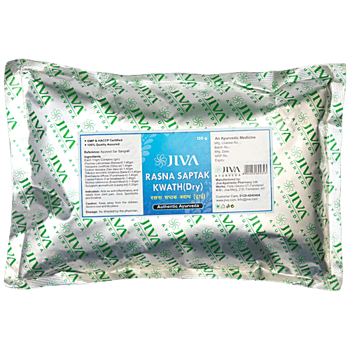 Jiva Ayurveda Rasna Saptak Kwath Dry - Relieves From Joint Pain & Swelling, 150 g  