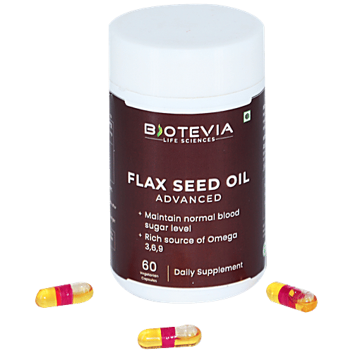 Buy Biotevia Flaxseed Oil Softgels Capsules Online at Best Price of Rs