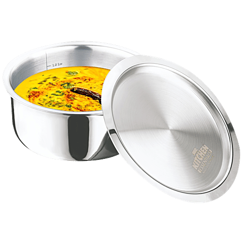 Buy Kitchen Essentials Triply Stainless Steel Tope With SS Lid, 24 cm Online at Best Price of