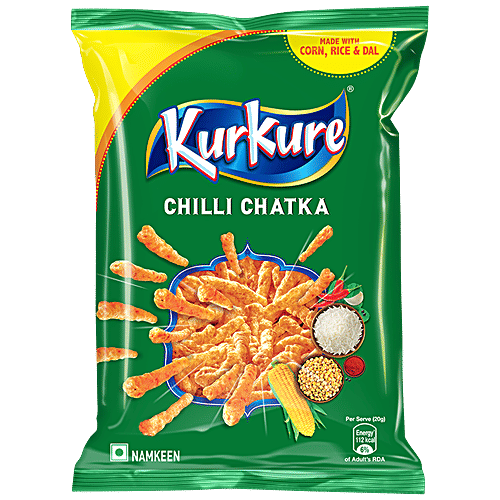Kurkure Namkeen - Chilli Chatka, Spicy, Unique Taste, 75 g  