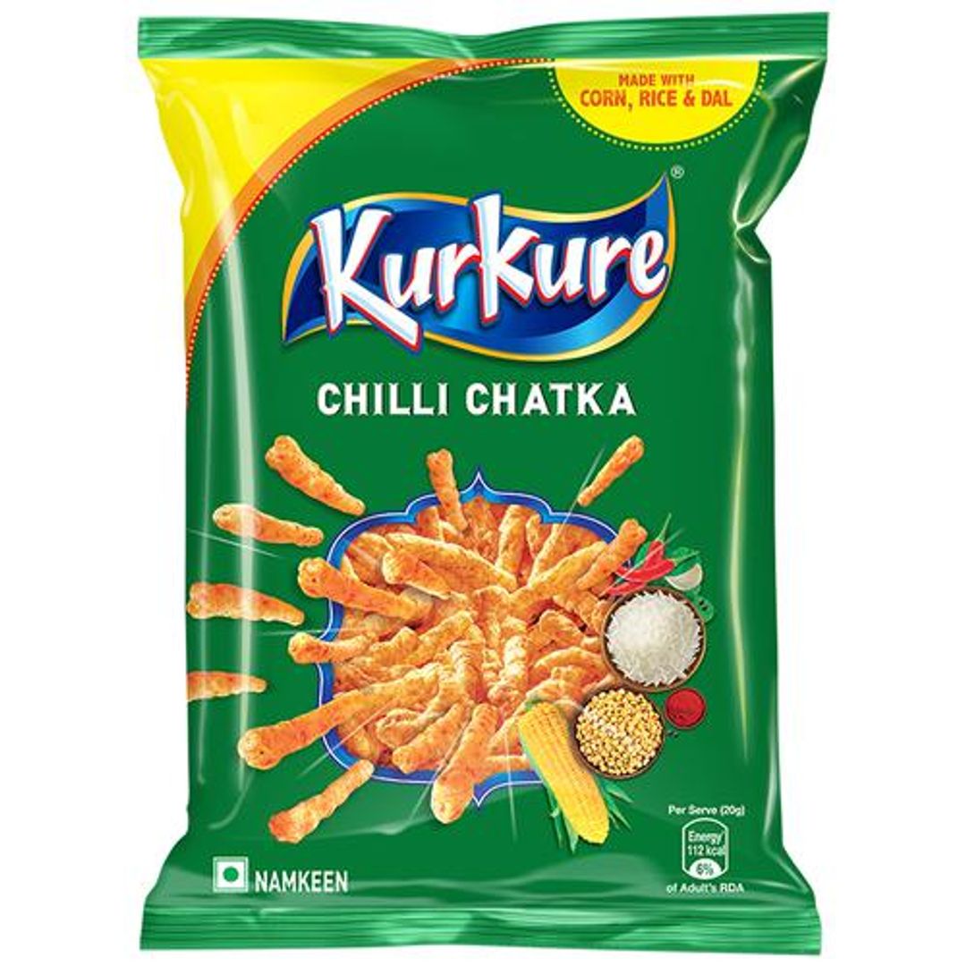 Kurkure Namkeen - Chilli Chatka, Spicy, Unique Taste, 75 g 