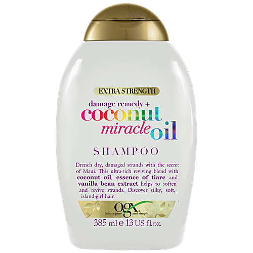 OGX Shampoo - Coconut Miracle Oil, Damage Remedy, 385 ml  