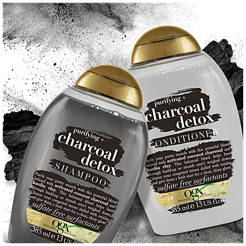 OGX Shampoo - Charcoal Detox, Purifying, 385 ml  