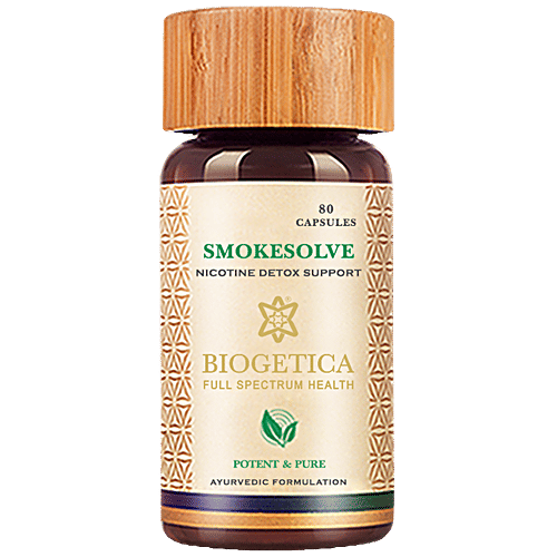 Biogetica Smoksolve Capsules - Lungs Detox, Anti Nicotin, 80 pcs  