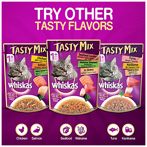 Buy Whiskas Tasty Mix Wet Cat Food Chicken With Tuna & Carrot In
