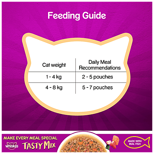 Buy Whiskas Tasty Mix Wet Cat Food Seafood Cocktail Wakame Seaweed In