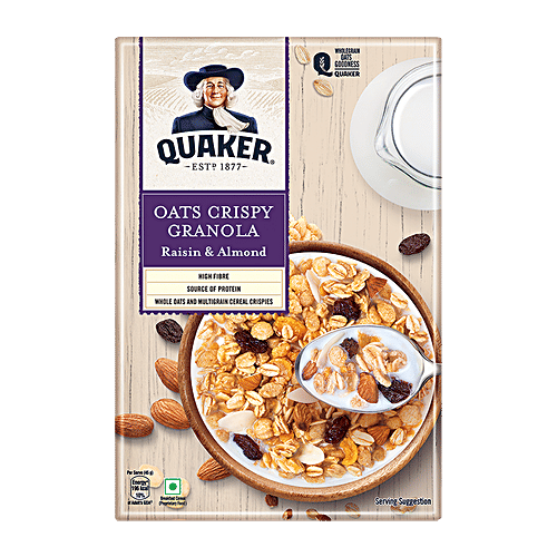 Quaker Oats Crispy Granola - Raisin & Almonds, 400 g  