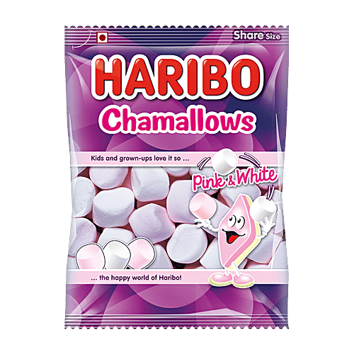 Haribo Chamallows - Pink & White, 140 g  Soft & Fluffy
 Unique Colour