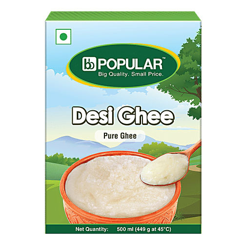 bb Popular Desi White Ghee, 500 ml