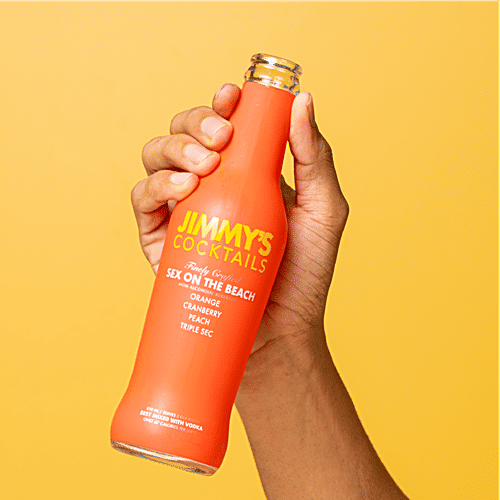 Jimmys Cocktails Sex On The Beach - Cocktail & Mocktail Mixer, 250 ml  Crafted Cocktail Mixer
 Vibrant Tropical Flavours