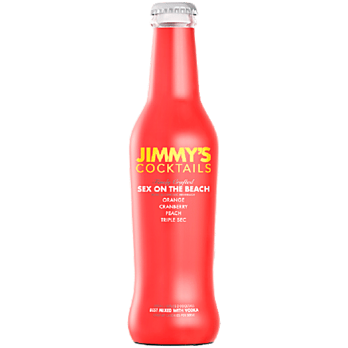 Jimmys Cocktails Sex On The Beach - Cocktail & Mocktail Mixer, 250 ml  Crafted Cocktail Mixer
 Vibrant Tropical Flavours