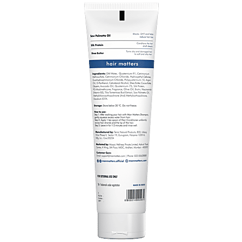 Man Matters Hair Conditioner - Infused With Shea butter & Argan Oil, Repairs Dry, Damaged Hair, 90 ml  