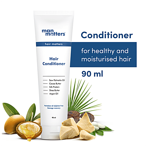 Man Matters Hair Conditioner - Infused With Shea butter & Argan Oil, Repairs Dry, Damaged Hair, 90 ml  