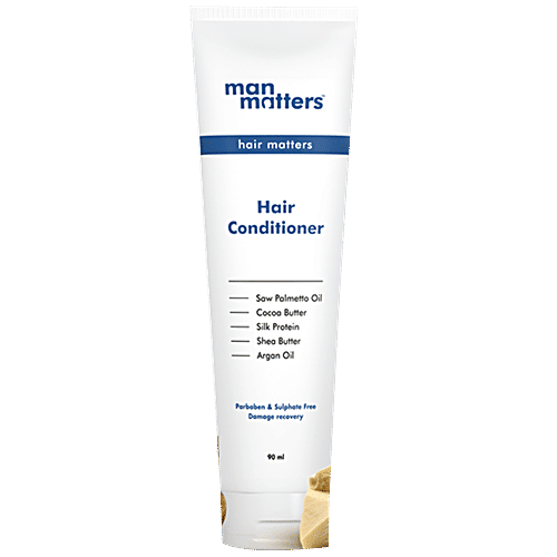 Man Matters Hair Conditioner - Infused With Shea butter & Argan Oil, Repairs Dry, Damaged Hair, 90 ml  