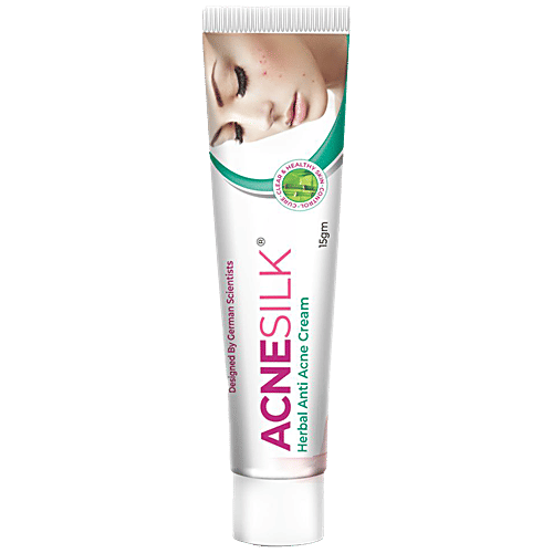 Green Cure Acnesilk - Herbal Anti Acne & Pimple Cream, 15 g  