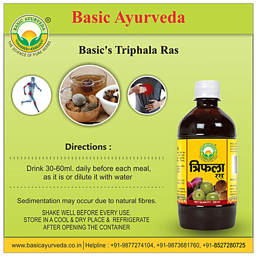 Buy Basic Ayurveda Basic's Triphala Ras Organic, For Overall Health