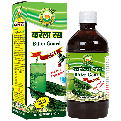 Buy Basic Ayurveda Bitter Gourd/Karela Juice Organic Herbal, Immunity & Digestion Booster