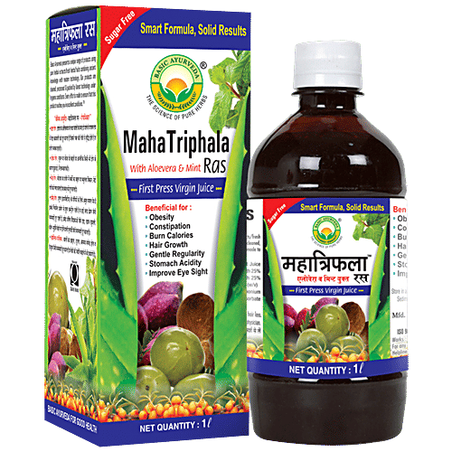 Buy Basic Ayurveda Maha Triphala Ras Juice Organic Herbal, Improves