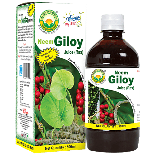 Buy Basic Ayurveda Neem Giloy Juice Organic, Useful in Anaemia