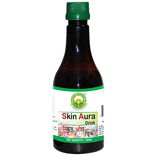 Basic Ayurveda Skin Aura Drink - Beneficial in Acne,Heat Spots ,Allergy,Pimples, Skin Rashes ., 225 ml