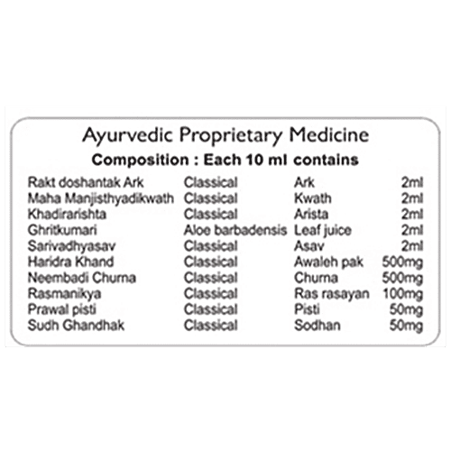 Basic Ayurveda Skin Aura Drink - Beneficial in Acne,Heat Spots ,Allergy,Pimples, Skin Rashes ., 225 ml