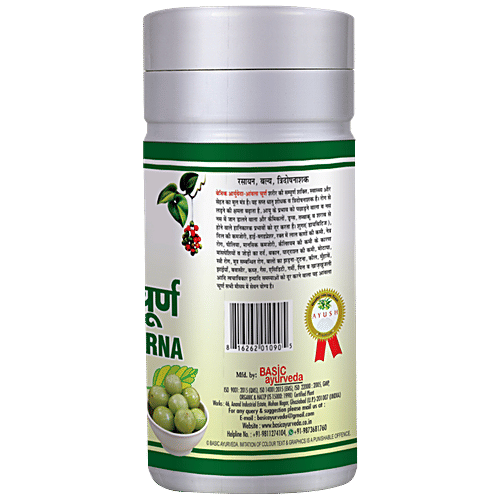 Buy Basic Ayurveda Aamla Churna For Eye Disorders , Promotes Hair