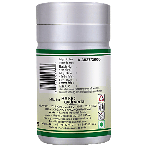 Basic Ayurveda Hingwastak Churna - Helpful in Indigestion, Dysentery, Gastritis, Flatulence Relief, 40 g