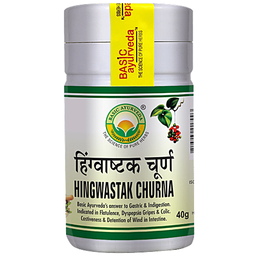Buy Basic Ayurveda Hingwastak Churna Helpful in Indigestion