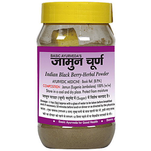 Buy Basic Ayurveda Jamun Churna Powder Diabetes & Hypertension Relief