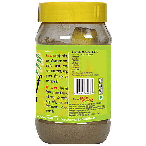 Buy Basic Ayurveda Neem Leaf Powder Treating Chicken Pox & Small Pox