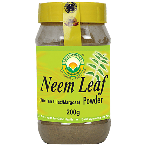 Buy Basic Ayurveda Neem Leaf Powder Treating Chicken Pox & Small Pox
