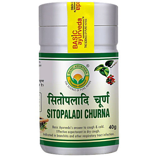 Buy Basic Ayurveda Sitopladi Churna Helpful In Cold & Cough