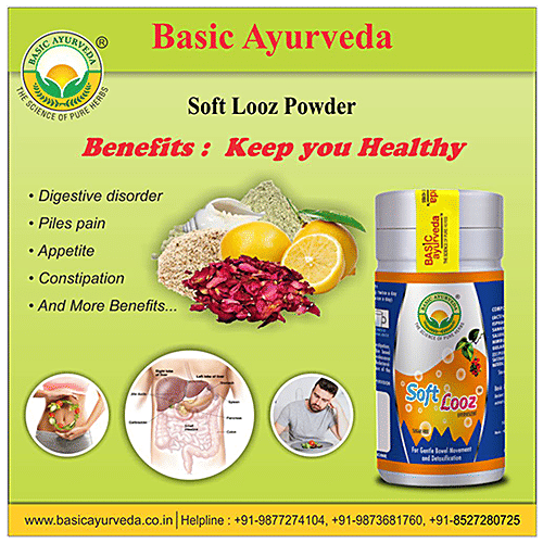 Buy Basic Ayurveda Soft Looz Powder For Relief in Constipation ,Piles