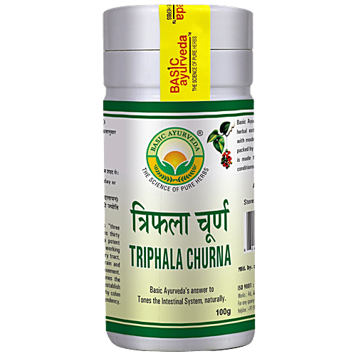 Buy Basic Ayurveda Triphala Churna Useful in Skin Diseases, Removes